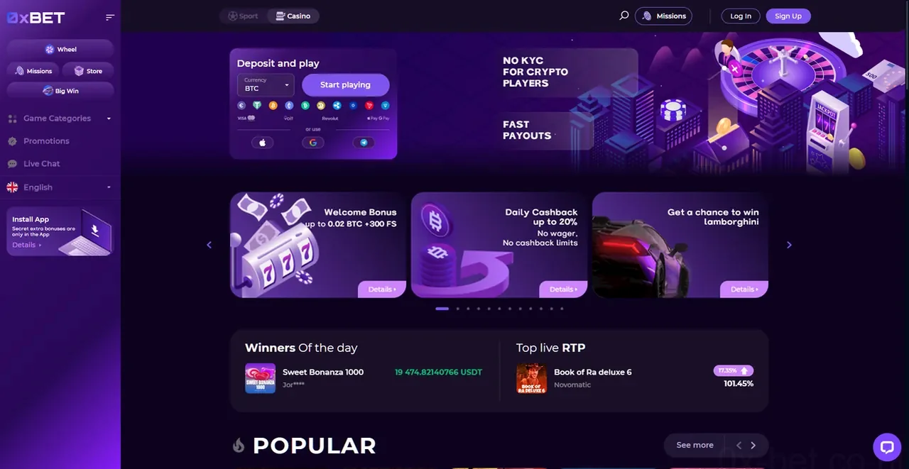 0xbet Casino Casino